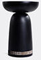 Zanat 'nera' Stool, White On Black