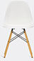 Vitra 'dsw' Chair, White And Maple