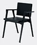 Cassina 'luisa' Small Armchair, Black Leather