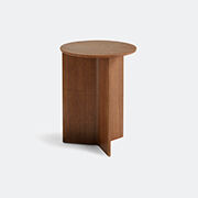 Hay 'slit' Round Table, High, Walnut