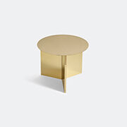 Hay 'slit' Round Table, Small, Brass