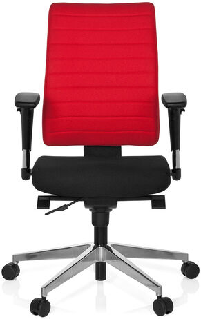 hjh OFFICE PRO-TEC 350 - Sedia da ufficio professionale Nero / Rosso