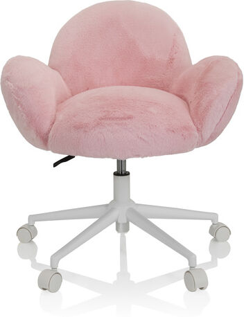 hjh OFFICE KID TEDDY - Sedia girevole per bambini Rosa