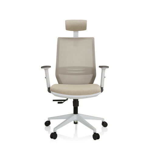 hjh OFFICE PROFONDO PRO W - Sedia da ufficio professionale Beige