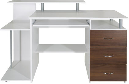 hjh OFFICE WORKSPACE H IV   137x60 - Scrivania  Bianco/Noce