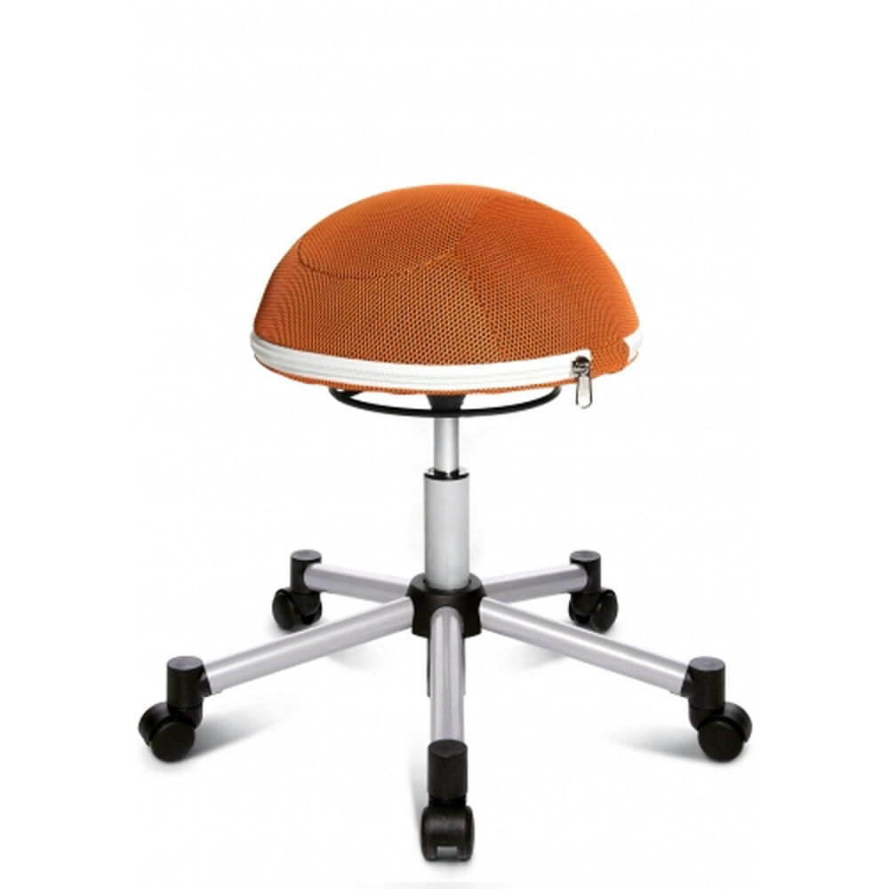 Topstar HALF BALL - Sgabello girevole Argento/Arancione