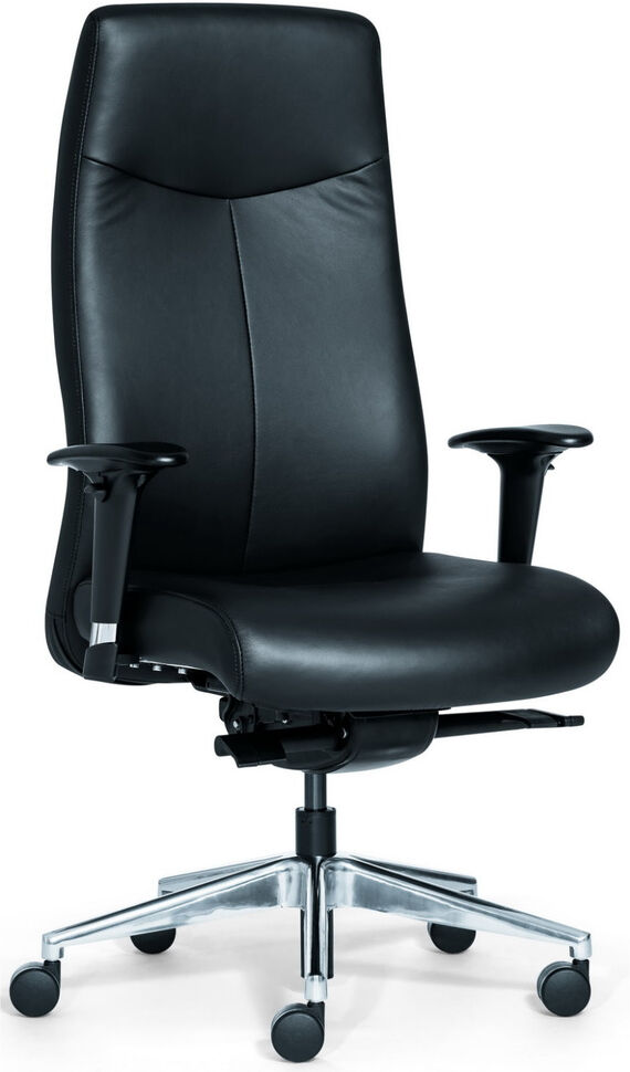 ROVO XL - Poltrona di lusso  Nero vera pelle con alto Rovo Chair pelle