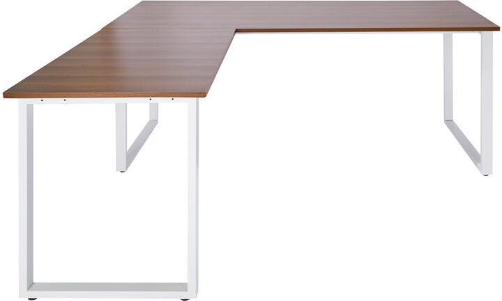 hjh OFFICE WORKSPACE XL I   180x180 - Scrivania ad angolo Noce / bianco