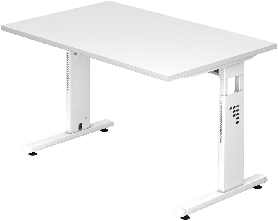 hjh OFFICE PRO MEGA 12 W   Scrivania - 120x80 regolabile in altezza Bianco/Bianco