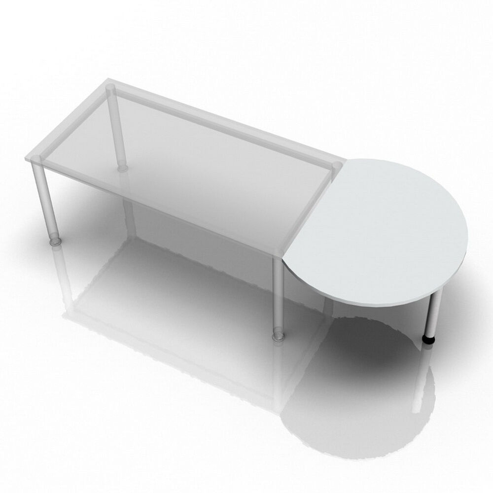 hjh OFFICE PRO RA80 - tavola di estensione 80x100 grigio