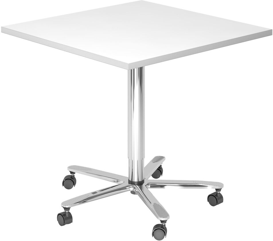 hjh OFFICE PRO BISTRO 88Q C - Sistema tavolo da conferenza Bianco 80x80 cromo