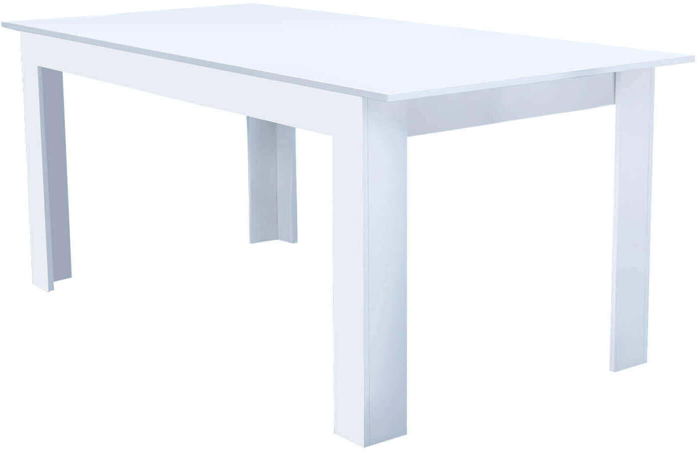 Milani Home tavolo da pranzo allungabile in legno di design per sala da pranzo 160/200x90x7 Bianco 160 x 74.5 x 90 cm