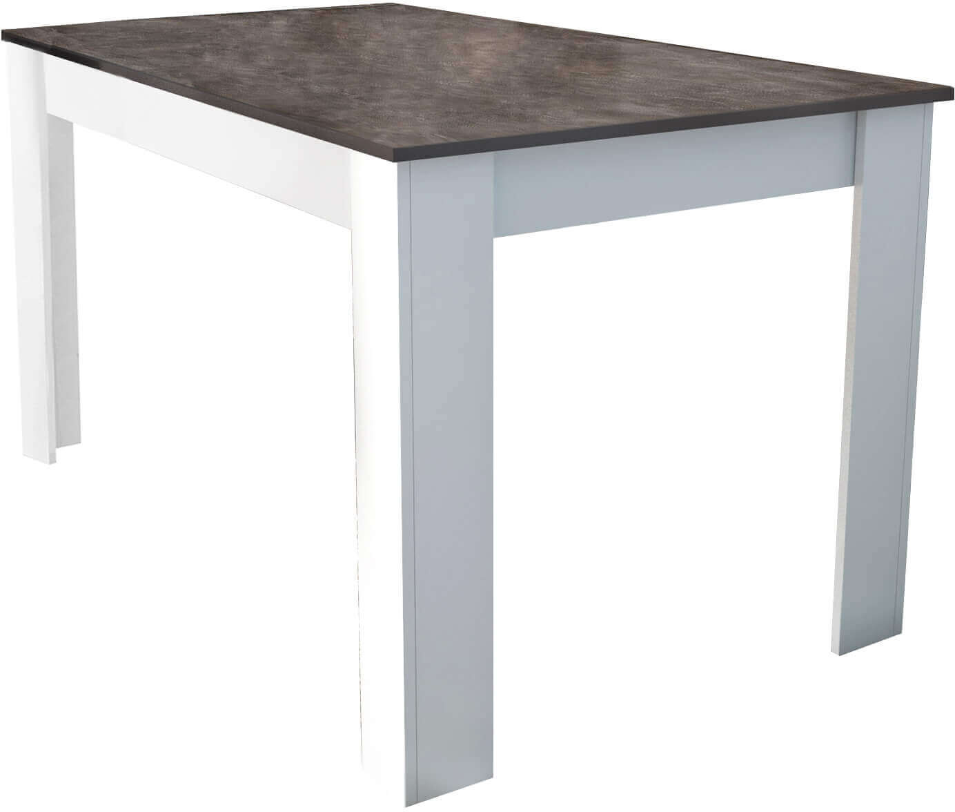 Milani Home tavolo da pranzo in legno di design per sala da pranzo 140x80x75 h Grigio scuro 138 x 74.5 x 80 cm