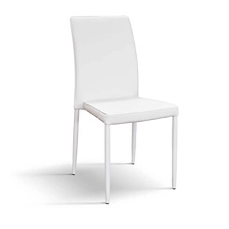 Milani Home sedia moderna in ecopelle di design moderno cm 43 x 53 x 92 h Bianco x x cm