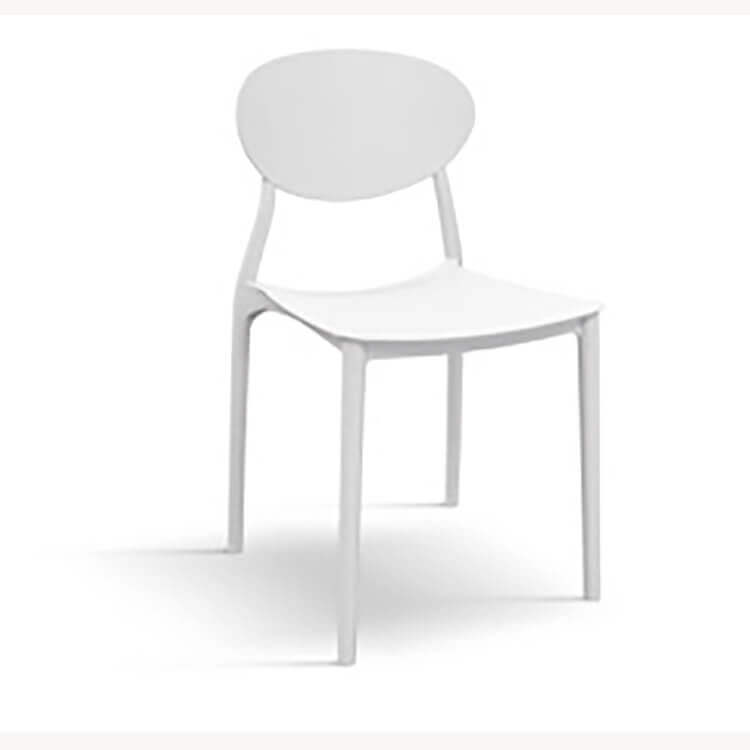 Milani Home sedia moderna in polipropilene di design moderno industrial cm 50 x 53 x 81 h Bianco x x cm