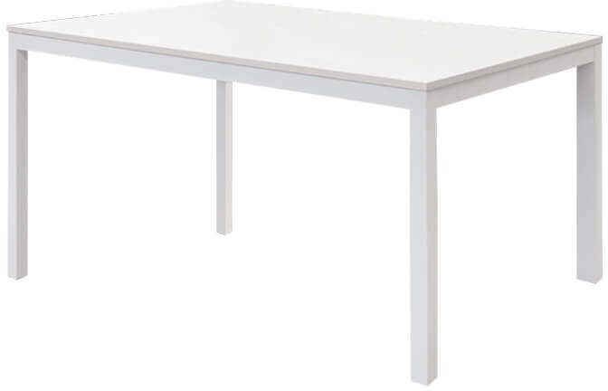 Milani Home Tavolo da pranzo allungabile di design moderno industrial cm 80 x 140/200 x 77 h Bianco x x cm