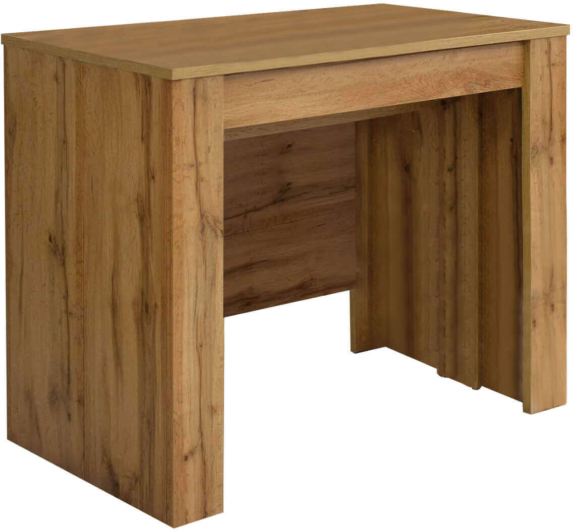 Milani Home Tavolo Consolle Da Pranzo Allungabile Colore Rovere Legno Con Nodi Moderno Di D Marrone 90 x 75 x 50 cm