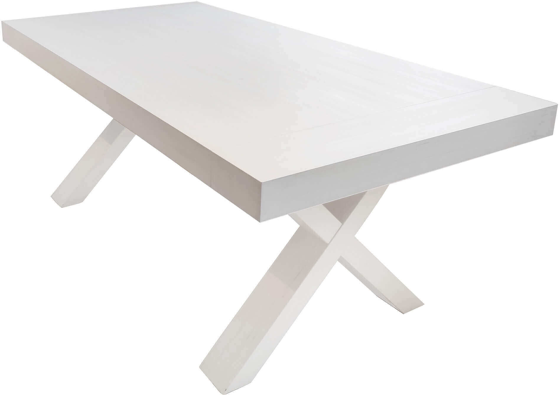 Milani Home Tavolo Da Pranzo Moderno Di Design Allungabile In Legno Bianco Consumato Cm 100 Bianco 180 x 75 x 100 cm