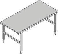 ratioform Tavolo da imb. System, tavolo imballo/lavoro, 2000 x 920 x 690-960 mm, grigio