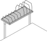 ratioform Tavolo da imb. System, mens. imballi, acciaio, sporg. tav., 1600x600 mm, grigio