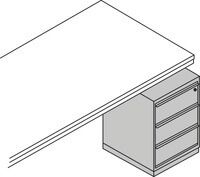 ratioform Tavolo da imballo System, modulo cassett., 3 cassetti, 535 x 600 x 785 mm, nero