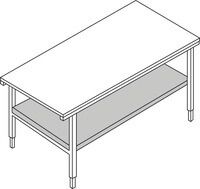 ratioform Tavolo da imballo System, piano intermedio, 1730 x 770 x 18 mm, grigio