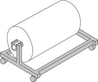 ratioform Tavolo da imballo System, supporto rotoli, mobile, 1250 x 600 x 400 mm, nero