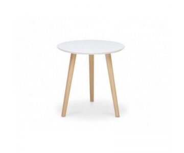 Relax e Design Tavolino da salotto tondo bianco diametro 48 cm