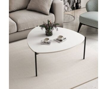 Relax e Design Tavolino da salotto, soggiorno, colore bianco 90x89 H40