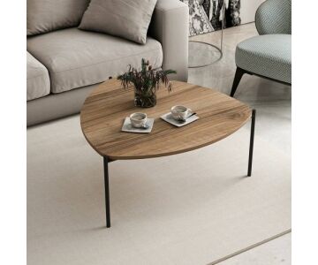 Relax e Design Tavolino da salotto, soggiorno, colore noce 90x89 H40