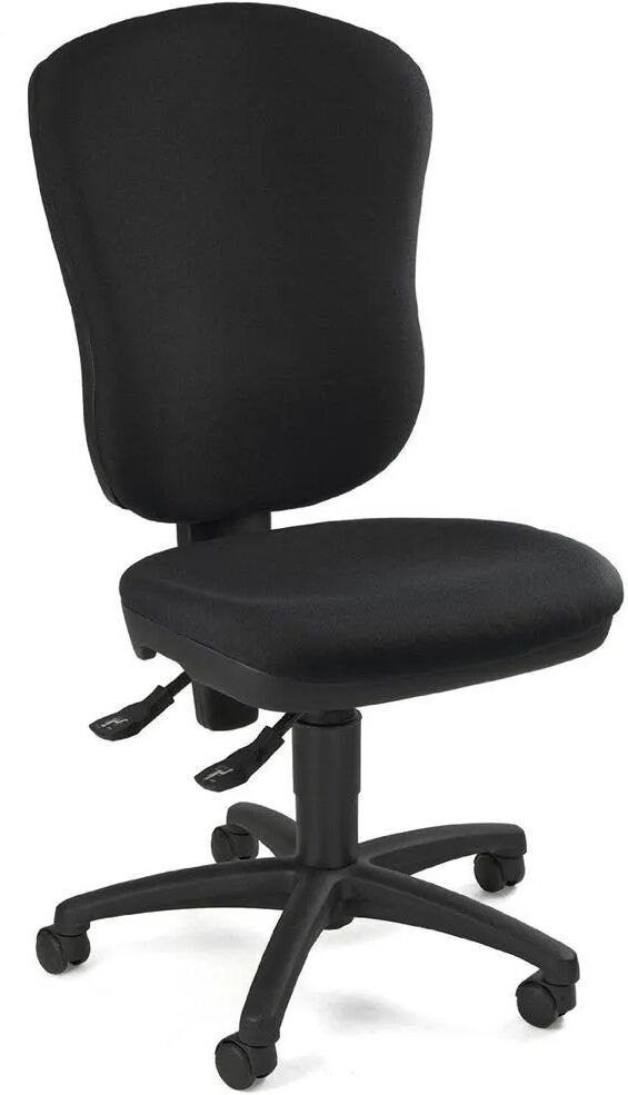 hjh sedia ergonomica salma 20, ampio schienale anatomico, per 8 ore uso, in tessuto nero