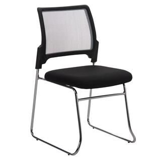 Sediadaufficio Sedia per conferenze e riunioni CRANTON, sedile imbottito e schienale in rete, struttura in metallo, colore grigio/nero