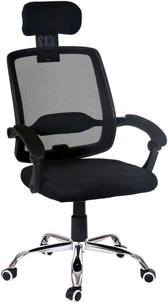 sediadaufficio sedia ergonomica duna, soostegno lombare, struttura in acciaio, colore nero