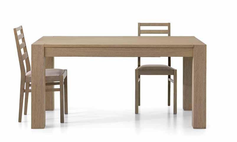 Tavolo da pranzo allungabile in legno rovere moderno 180 x 90