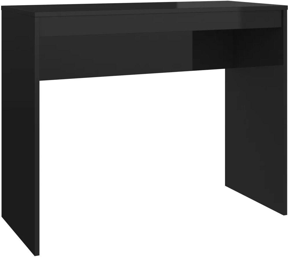 vidaXL Bureau 90x40x72 cm spaanplaat hoogglans zwart