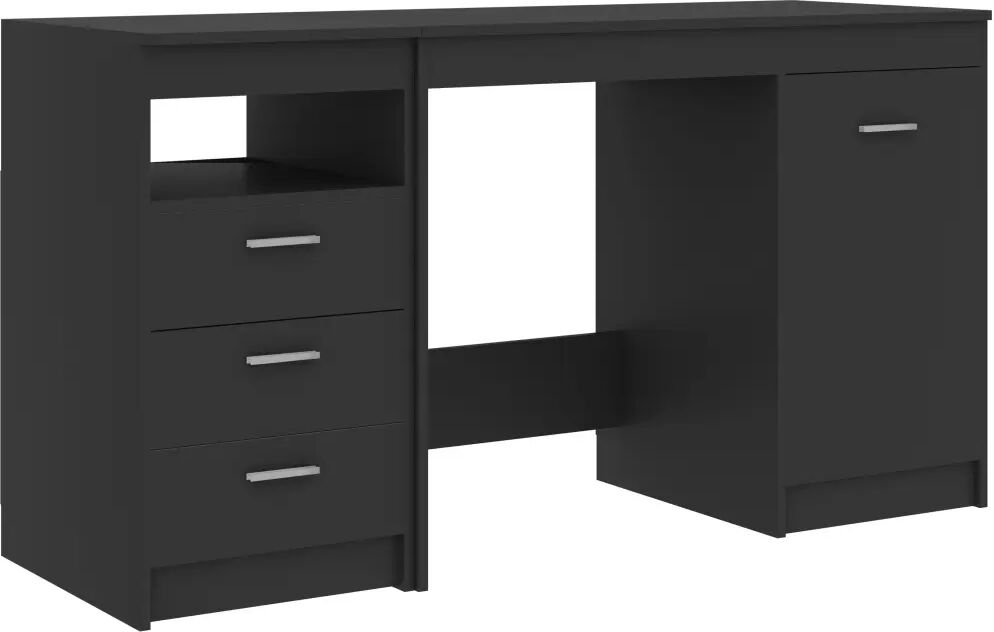 vidaXL Bureau 140x50x76 cm spaanplaat grijs