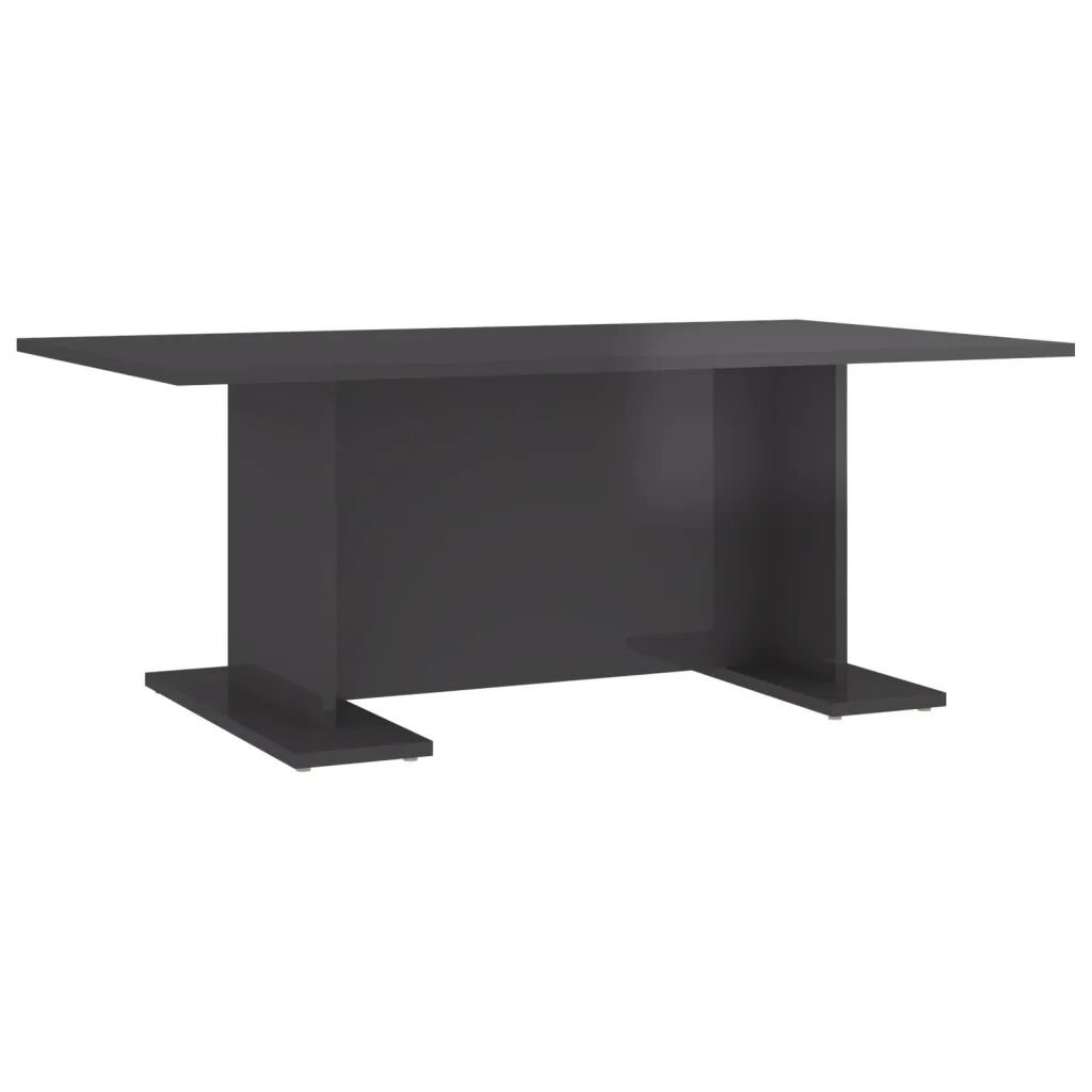 vidaXL Salontafel 103,5x60x40 cm spaanplaat hoogglans grijs