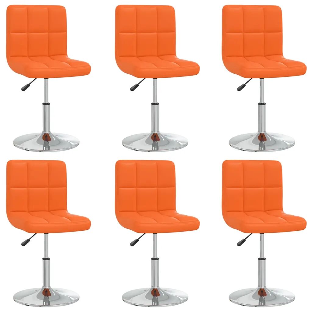 vidaXL Eetkamerstoelen 6 st kunstleer oranje