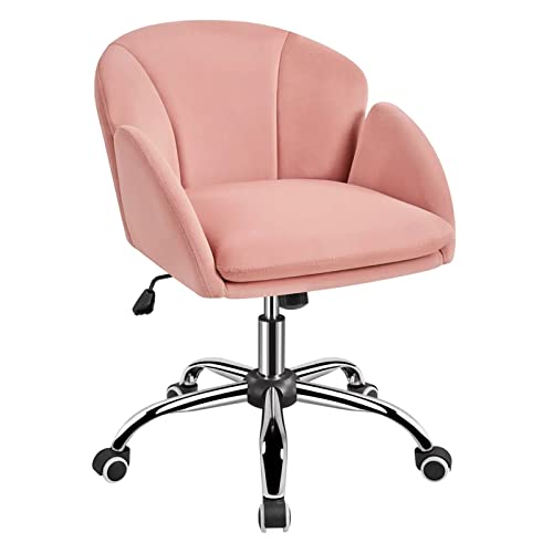 Lan Xin-JP Bureaustoel, Rollende bureaustoel for thuiskantoor, roze meubelstoel Roze bureaustoel Bureaustoelen (Color : D, Size : 23.6 L*24 W)