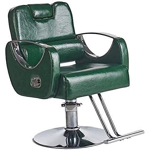 VisEnt Hydraulische stoel voor bedrijf of thuis, hydraulische stoelverhoger stoel schoonheid hydraulische kappersstoel hydraulisch liggend (420 lbs) (kleur: rood 2) (rood 2) handig (groen 1)