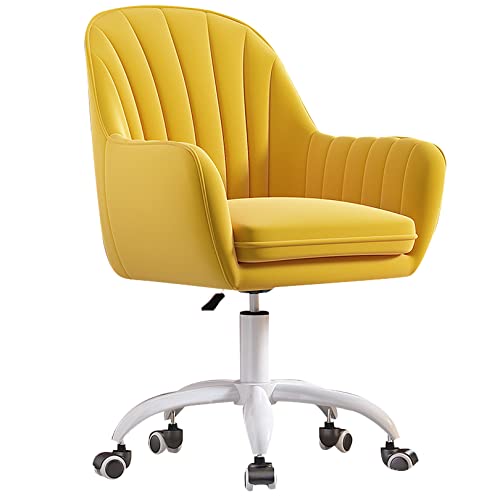 IPSU Bureaustoel voor thuis Fluwelen bureaustoel met wielen, bureaustoel Verstelbare draaibare bureaustoel voor kantoor, woonkamer, slaapkamer, bureaustoel