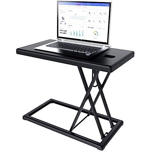 OYYMTE Sta Bureau Werkstation Sta Bureau Converter In Hoogte Verstelbaar Ergonomisch Zit Sta Bureau Kantoor Werkstation (Color : Schwarz)