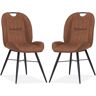 MX Sofa Eetkamerstoel Shelton - Cognac (set van 2 stoelen)