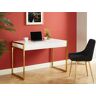 Bureau - 2 laden - Mdf en metaal - Wit en goud - MASON - van Pascal Morabito