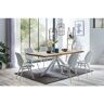 Home affaire Eettafel Tristan natur met echte boomrand beige 240 cm x 77 cm x 100 cm