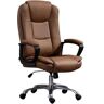 WAOCEO Bureauvoorzitter Zakelijke bureaustoel Thuiscomputerstoel Hoge rug Leerdraaistoel Ergonomische personeelsstoel Bureaustoelen (Color : Brown)