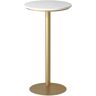 RKJDMSWJ Moderne marmeren cocktailtafel, bartafel, industriële ronde bartafel, met gouden geverfd ijzeren frame, familiekeuken bistro restaurant bar hoge tafelhoogte