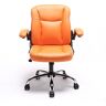 HERACLESXS Home Work Chair Home Office Stoelen Roze Lederen offce Stoel met Wielen Swivels vision