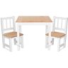 ib style ® NOA Kinderzitgroep   Massiefhout   Stoelhoogte 25cm   Conform EU veiligheidsnormen   1 tafel + 2 stoelen