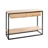 HAKU Möbel console, MDF, eikenhout, zwart, B 100 x D 35 x H 75 cm